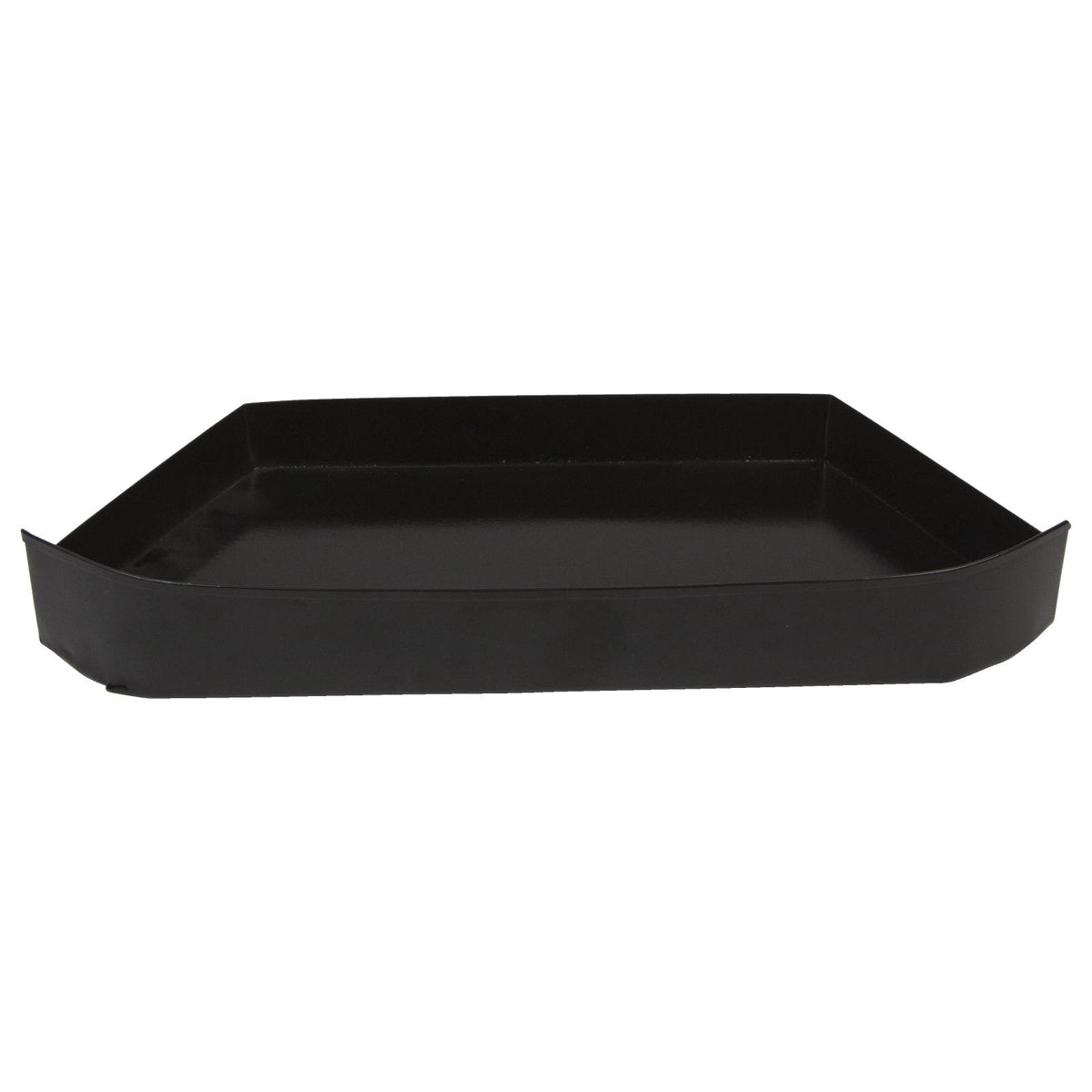 Lux Shallow Flat Ash Pan, Black