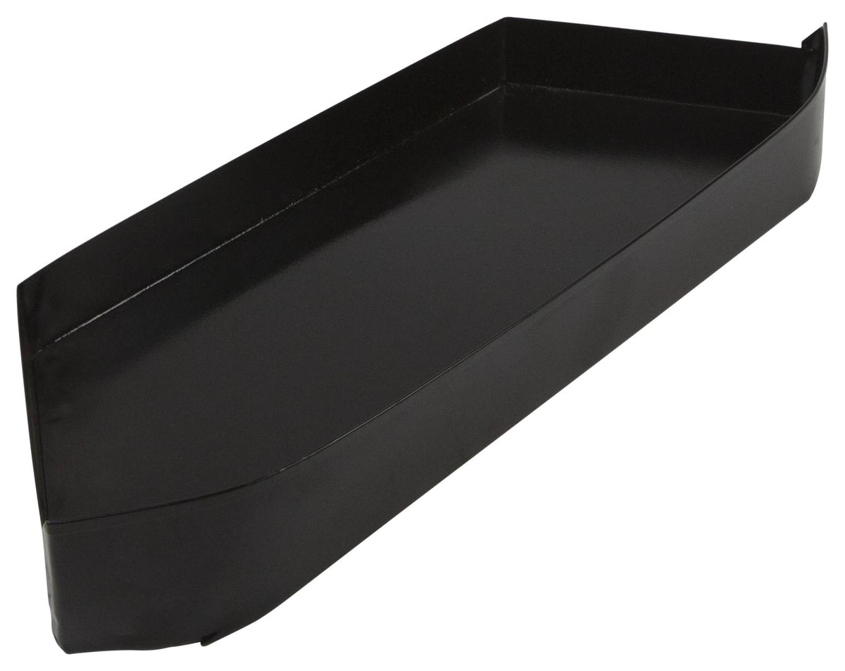 Lux Shallow Flat Ash Pan, Black
