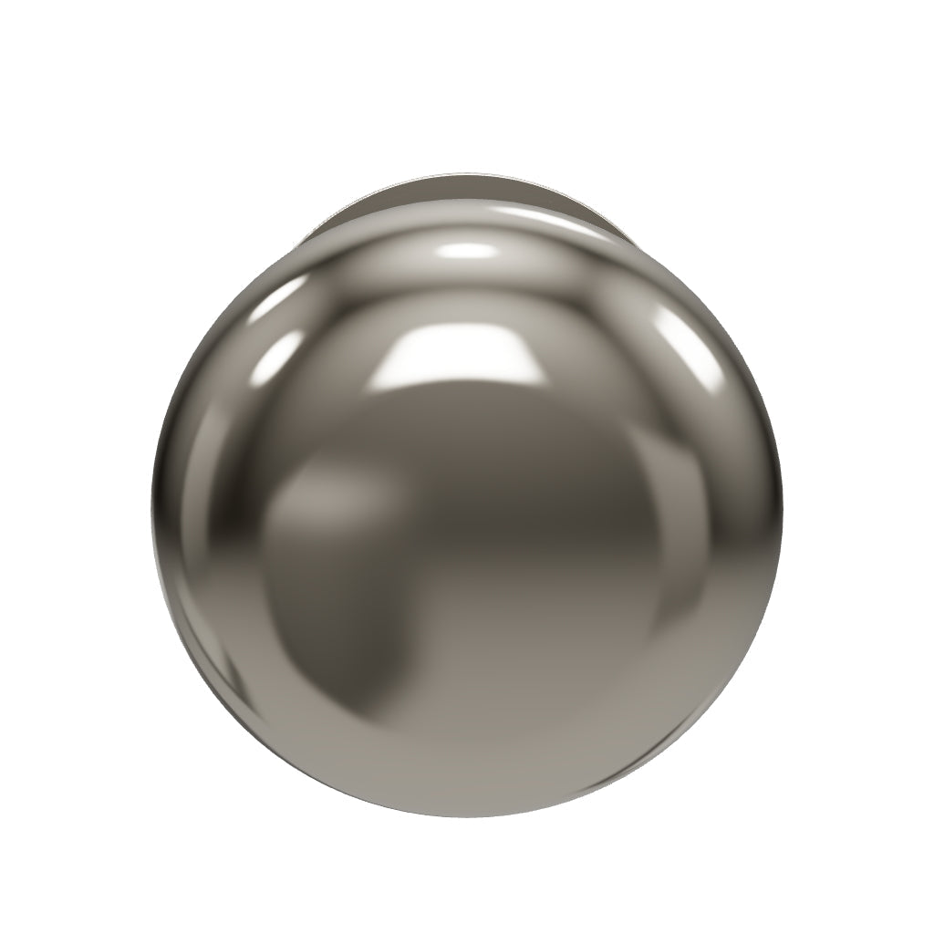 Cambridge Knob Round Rose Polished Nickel