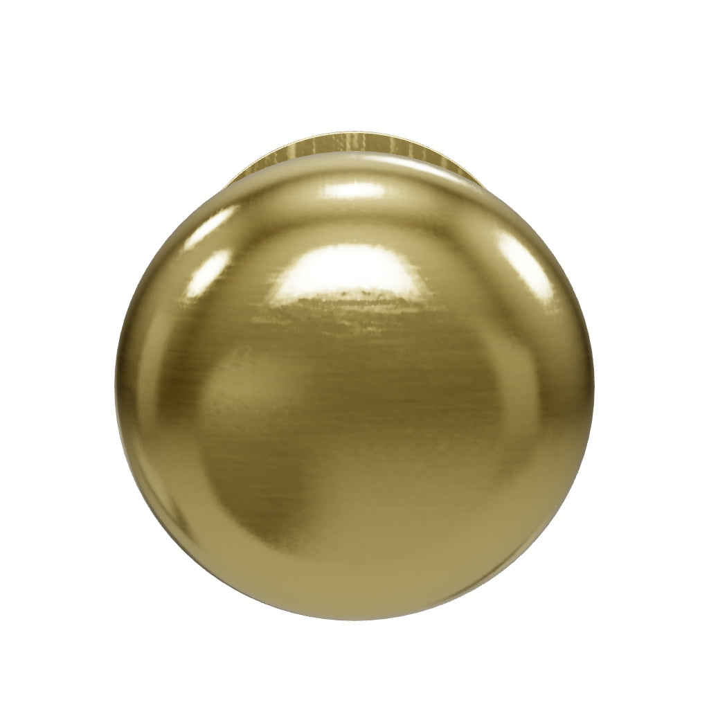 Cambridge Knob Brushed Brass Round Rose