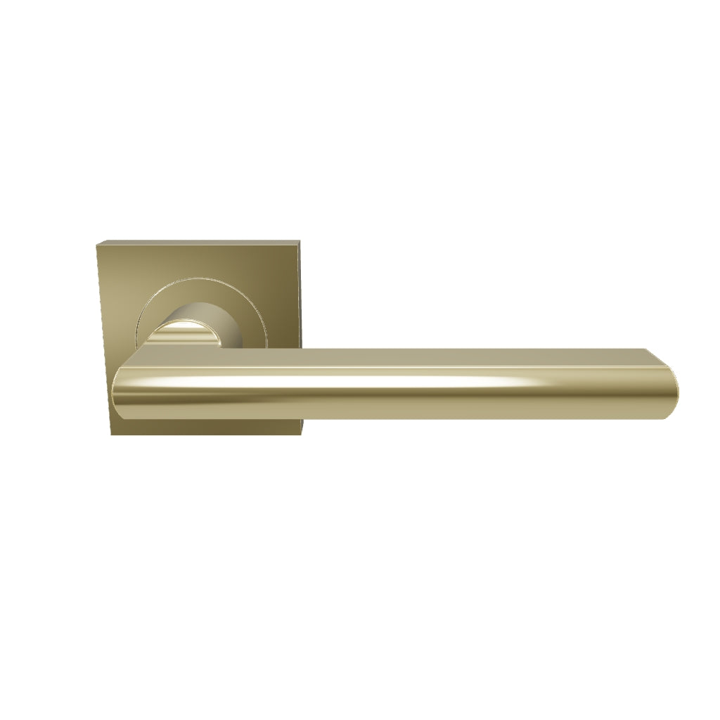 Door Lever Baltimore Sq Rose PB D52xP55mm