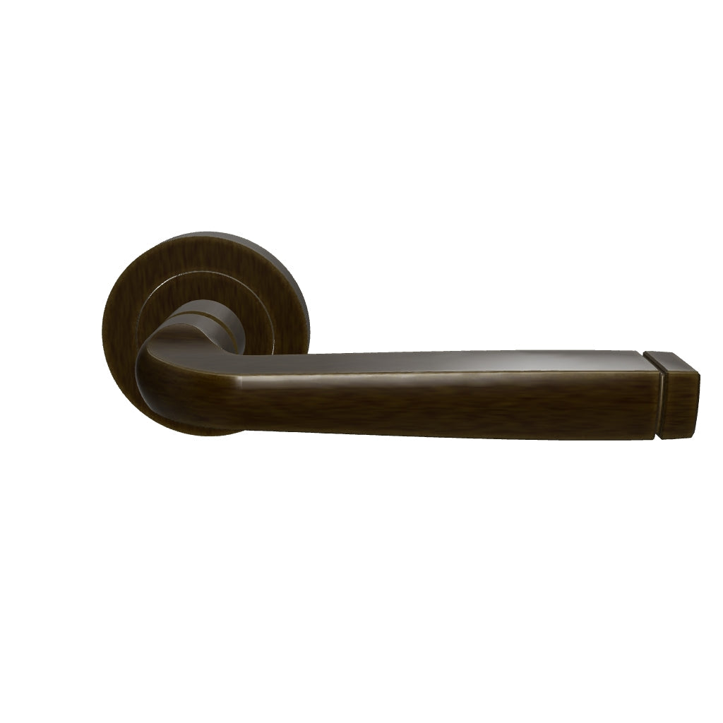 Annecy Round Rose Lever, Signature Brass