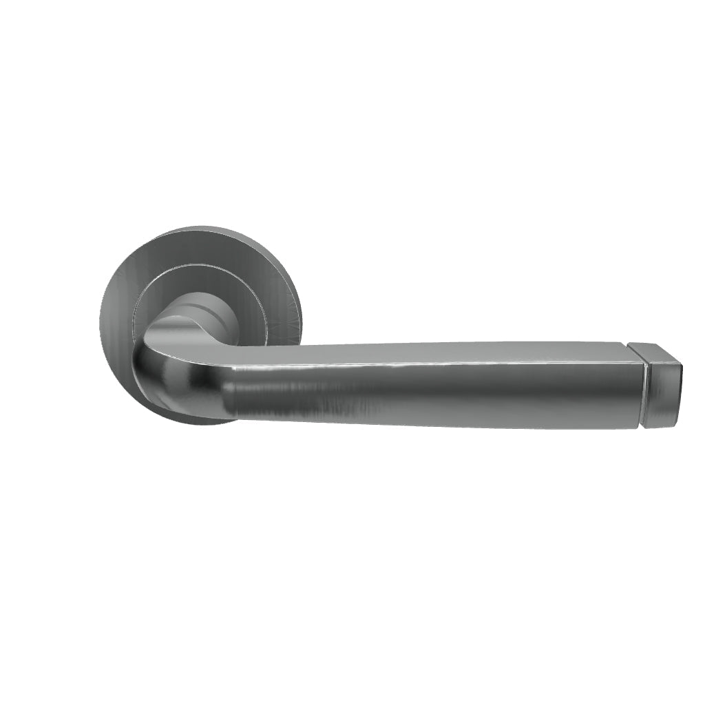 Annecy Lever - Round Rose Brushed Chrome
