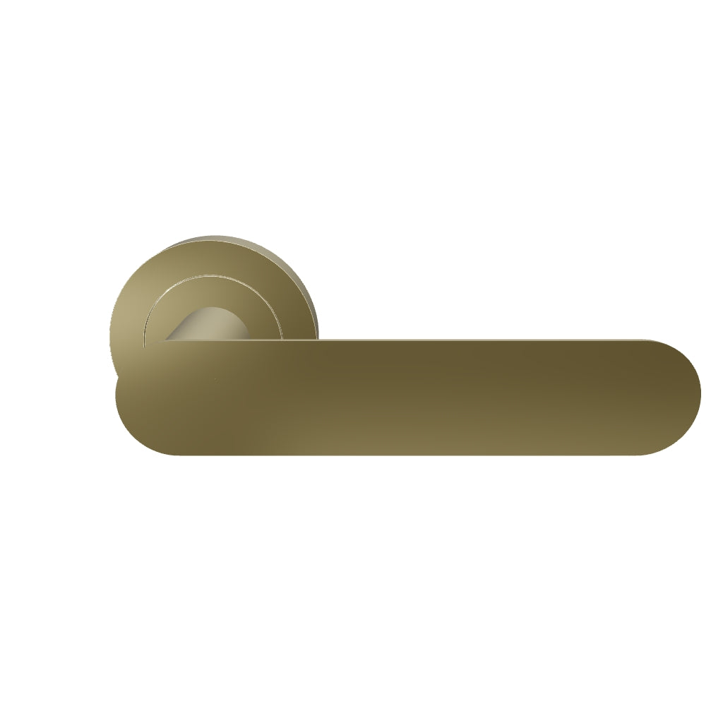 Bronte Lever Polished Brass Round Rose