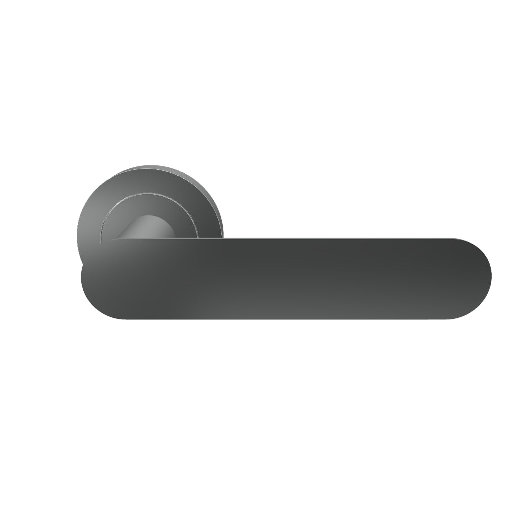 Bronte Lever Brushed Chrome Round Rose