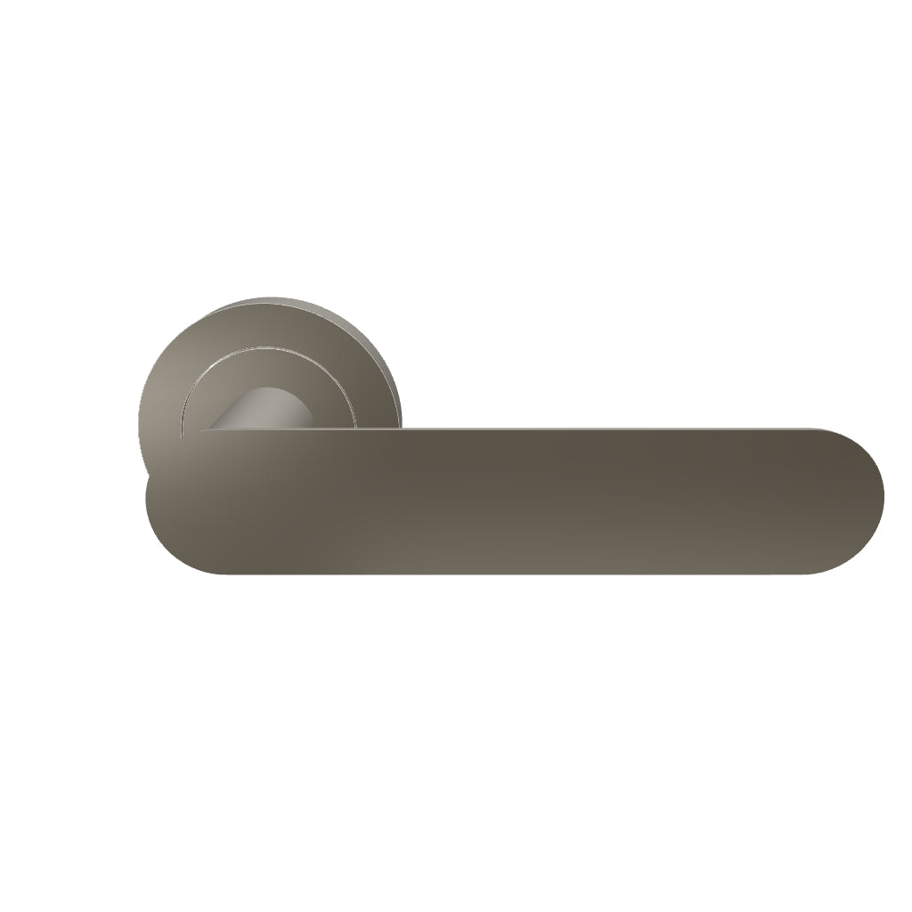 Bronte Lever Satin Nickel Round Rose