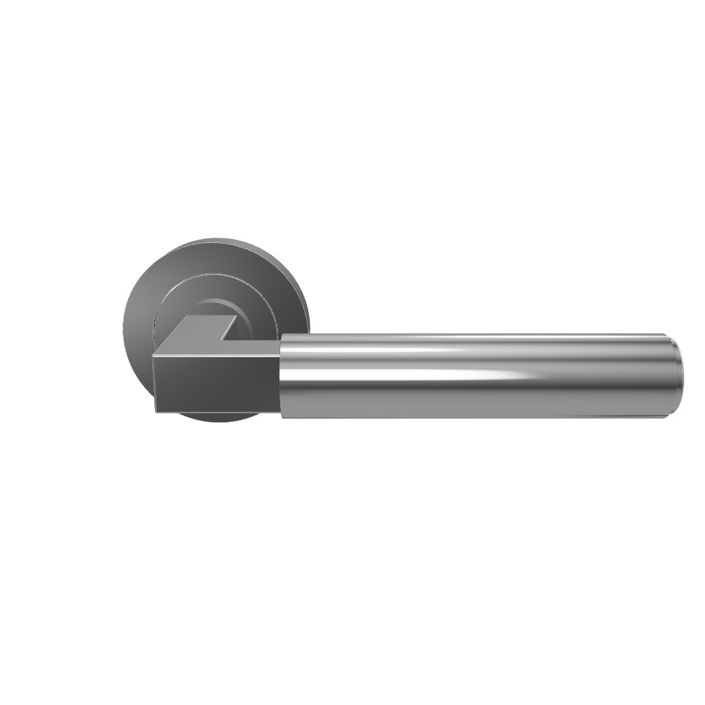 Berlin Lever Polished Chrome Round Rose