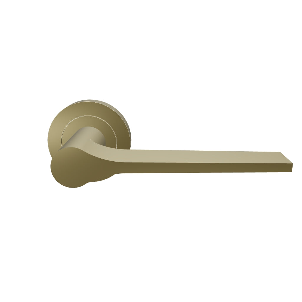 Como Lever Polished Brass Round Rose