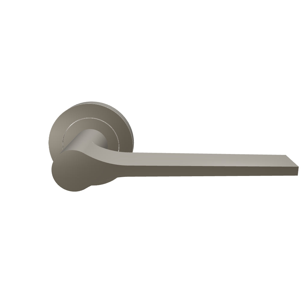 Como Lever Satin Nickel Round Rose