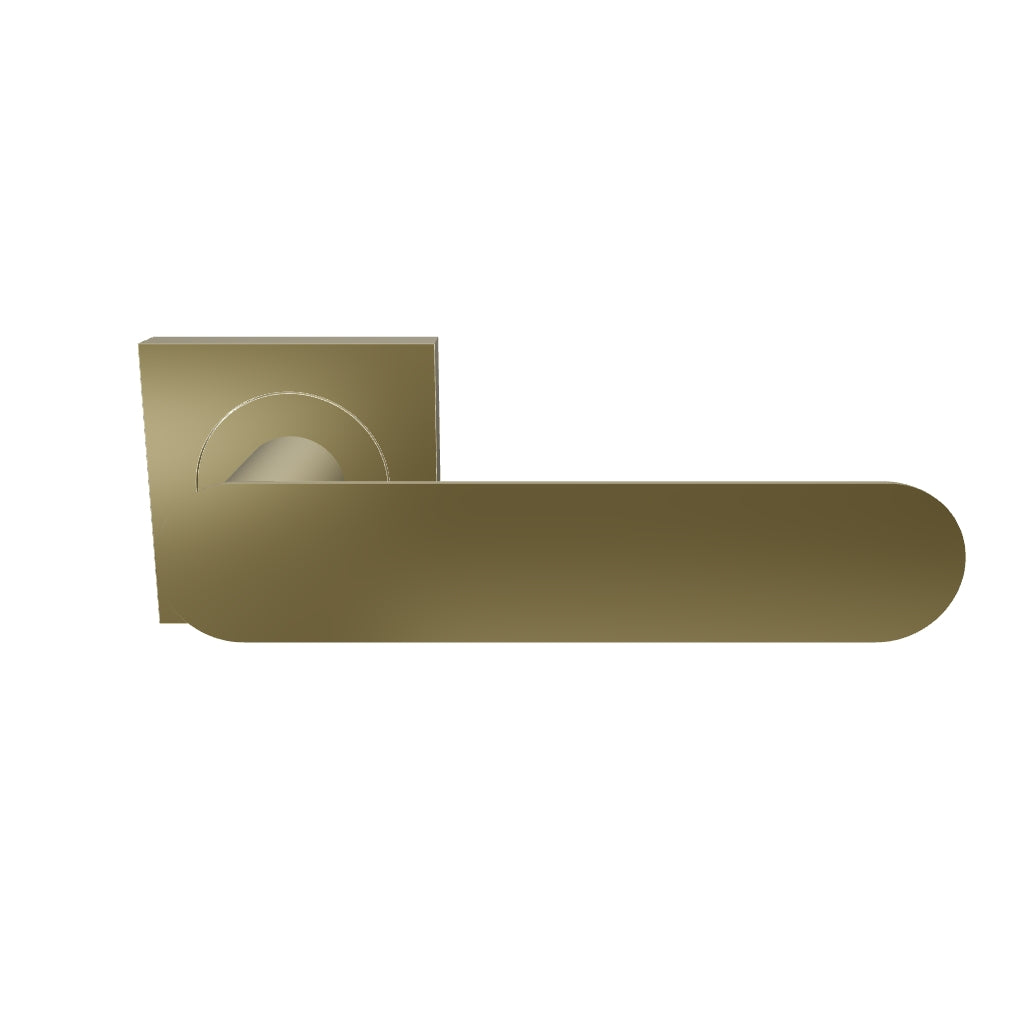 Bronte Lever Polished Brass Square Rose