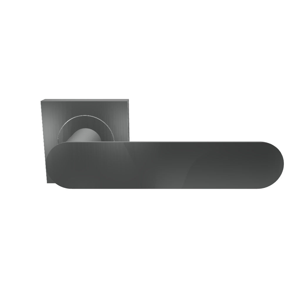 Bronte Lever Brushed Chrome Square Rose