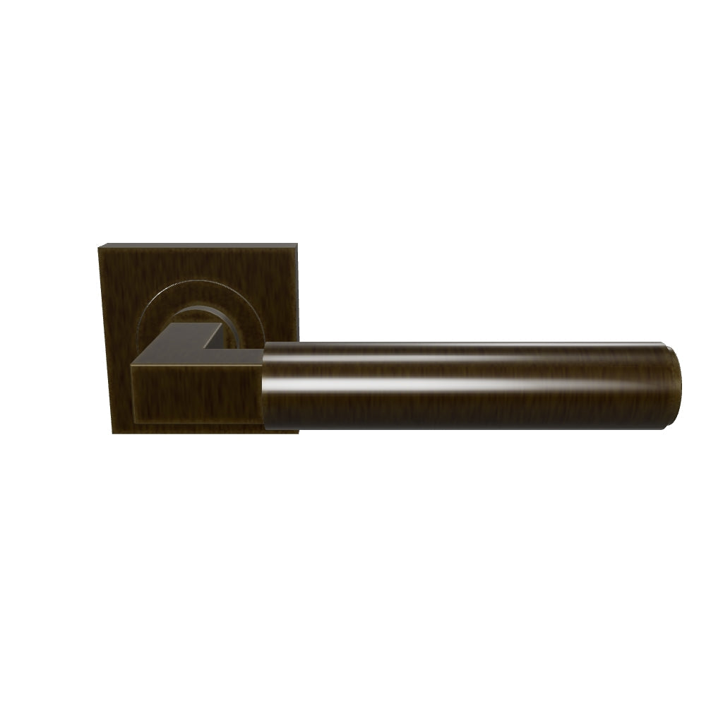 Berlin Lever Signature Brass Square Rose
