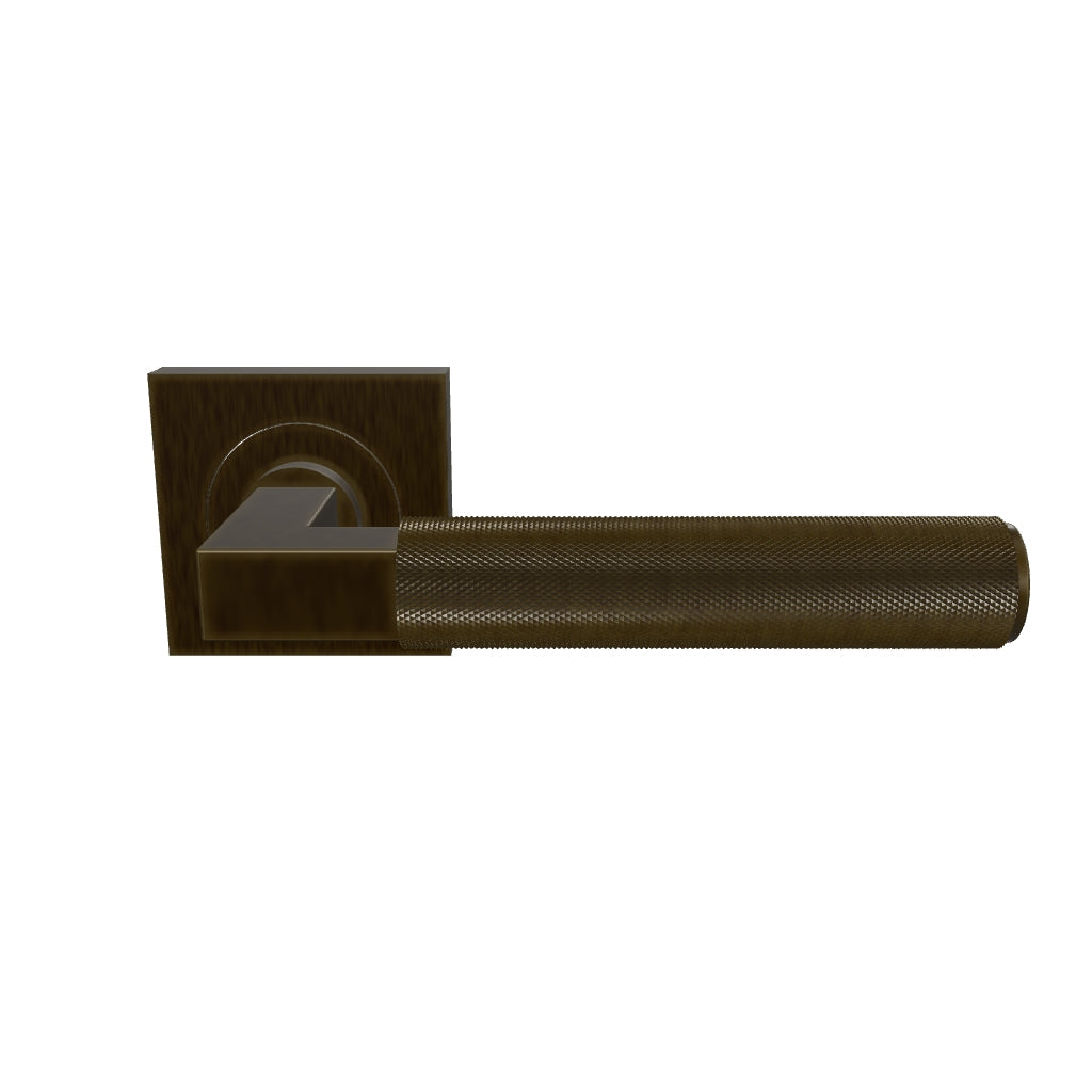 Brunswick Lever Signature Brass Square Rose