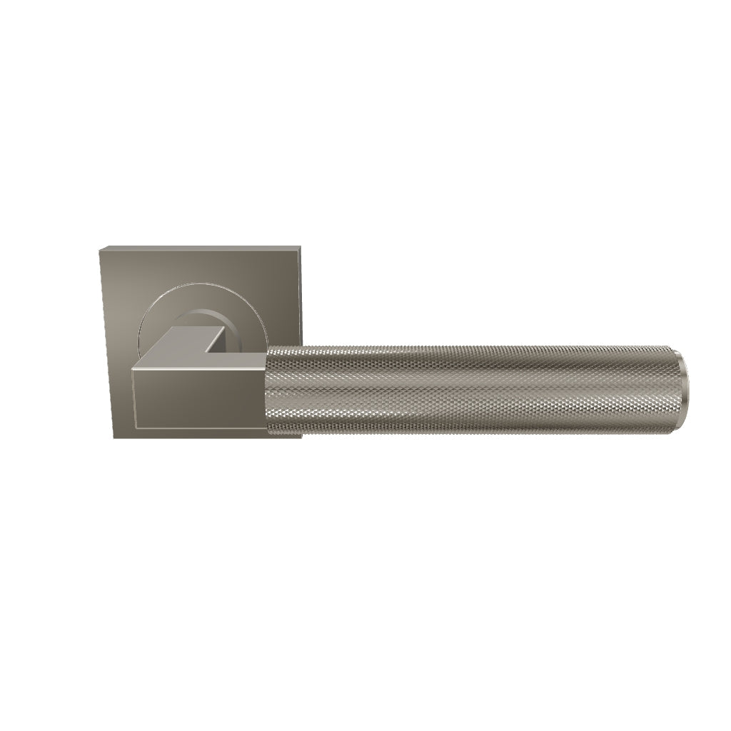 Brunswick Lever Satin Nickel Square Rose