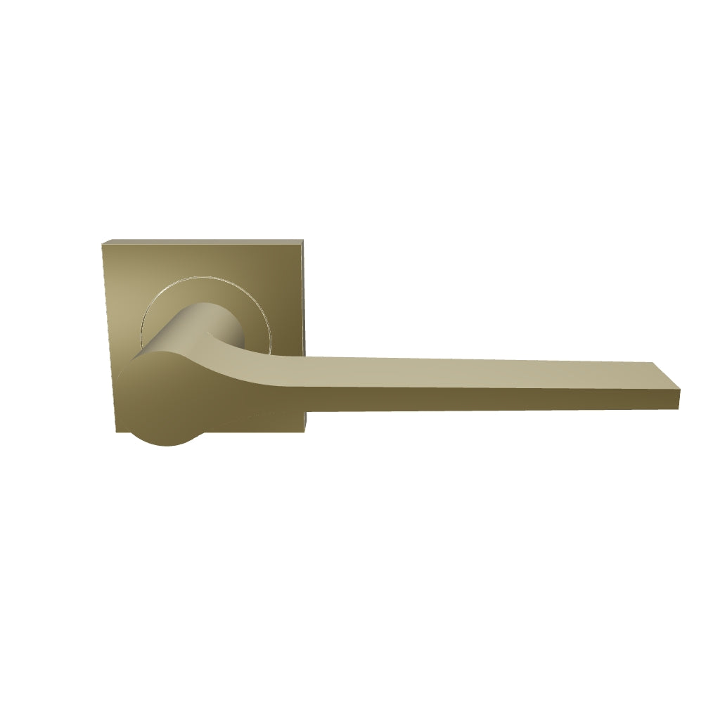 Como Lever Polished Brass Square Rose
