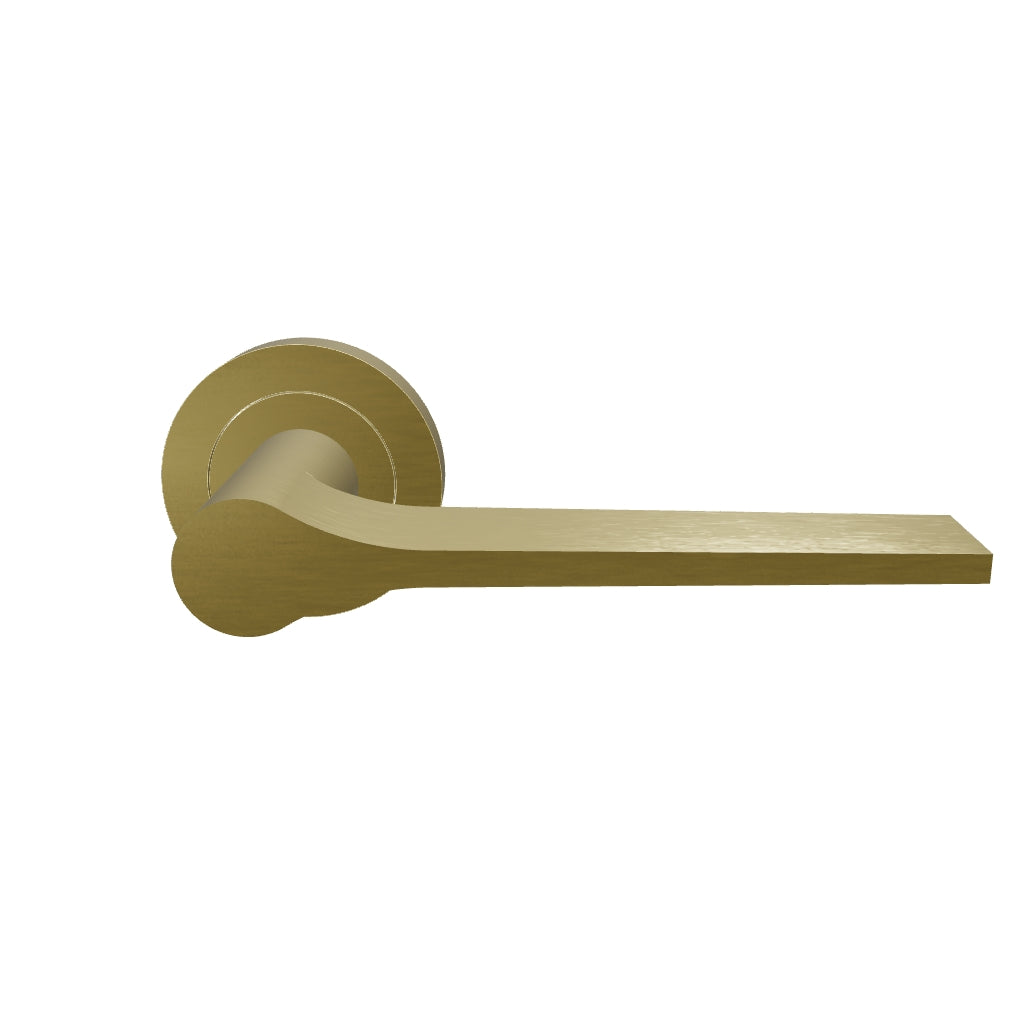 Como Lever Brushed Brass Round Rose