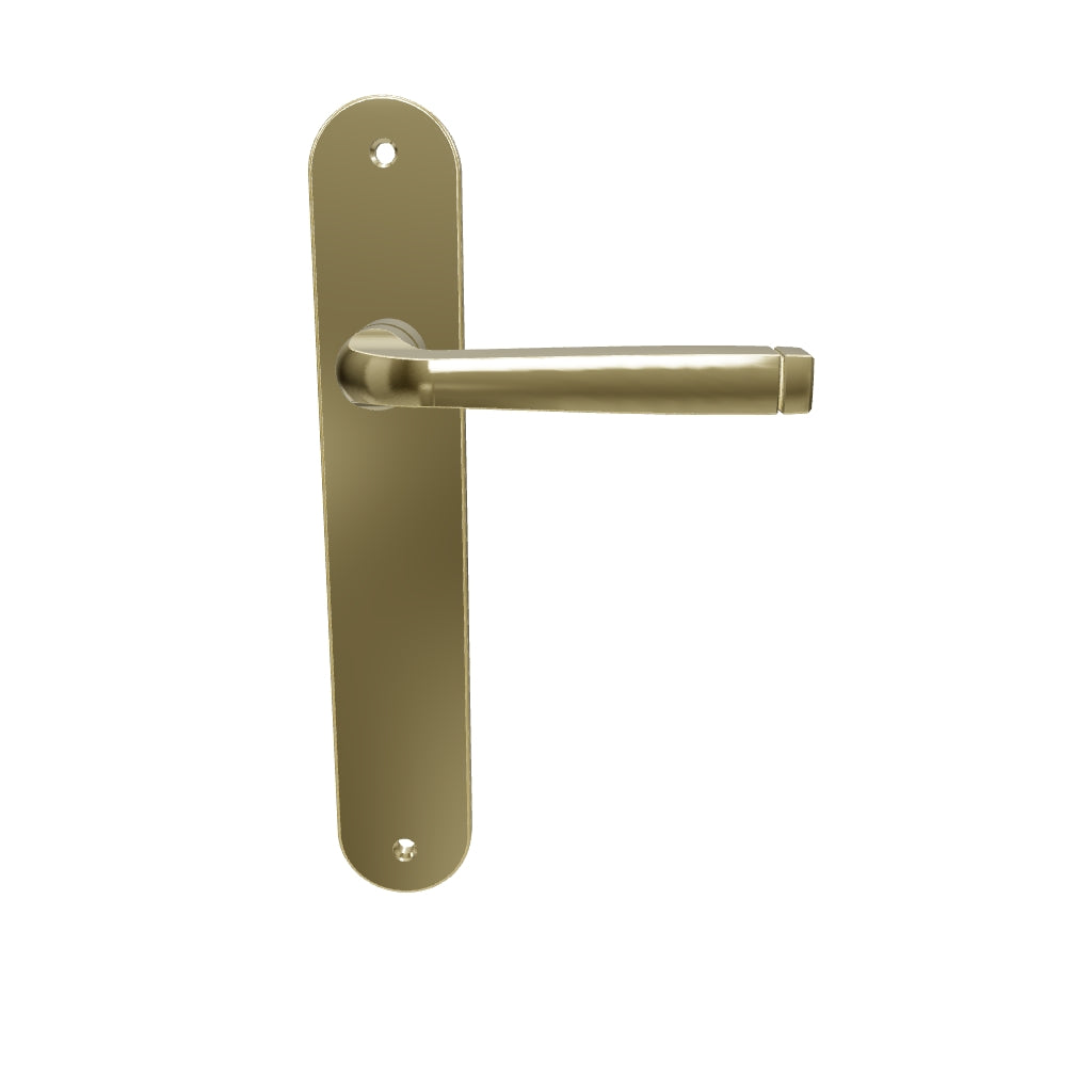 Annecy Lever Oval Backplate Polished Brass