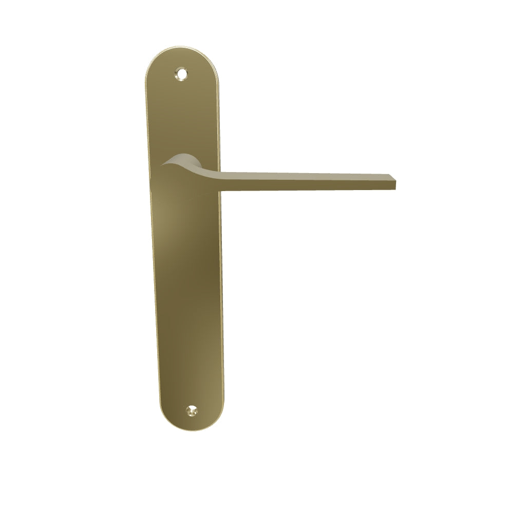 Como Lever Polished Brass Oval Backplate