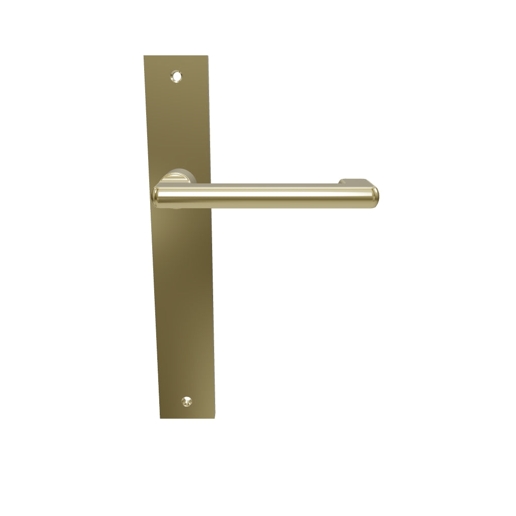 Baltimore Return Lever Rectangular Backplate Polished Brass