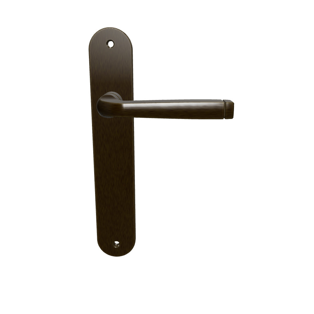 Annecy Lever Oval Backplate Signature Brass