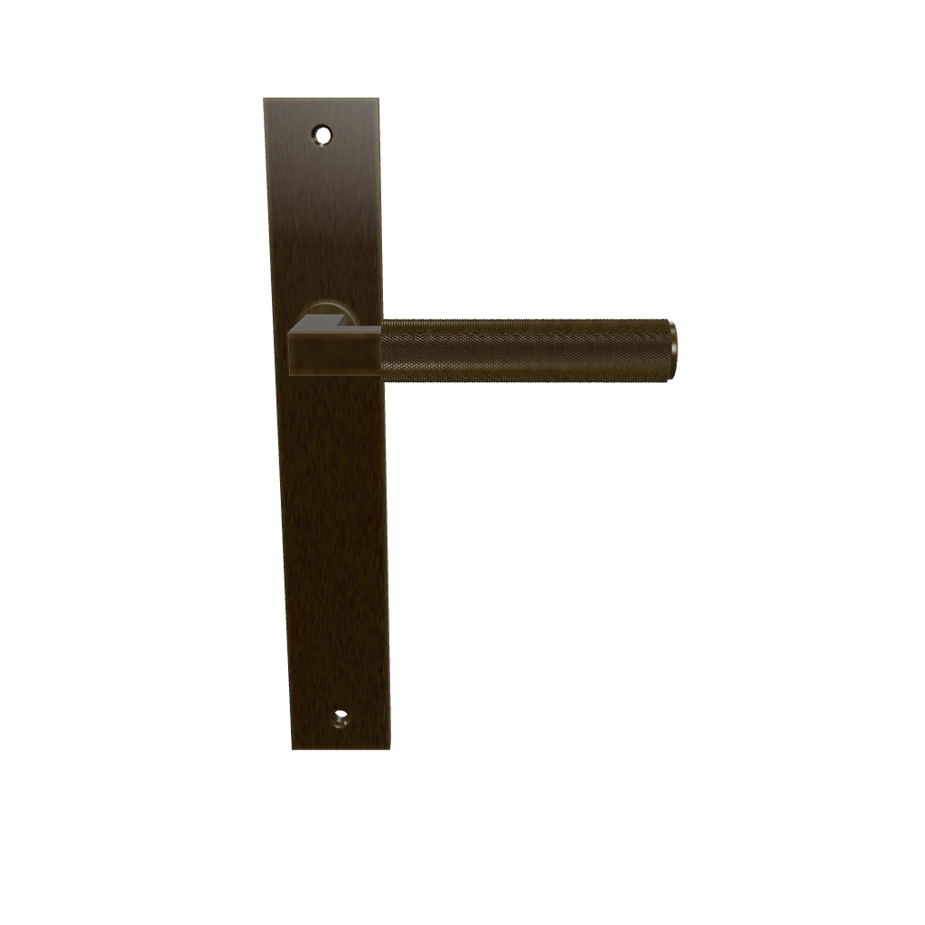 Brunswick Lever Signature Brass Rectangular Backplate