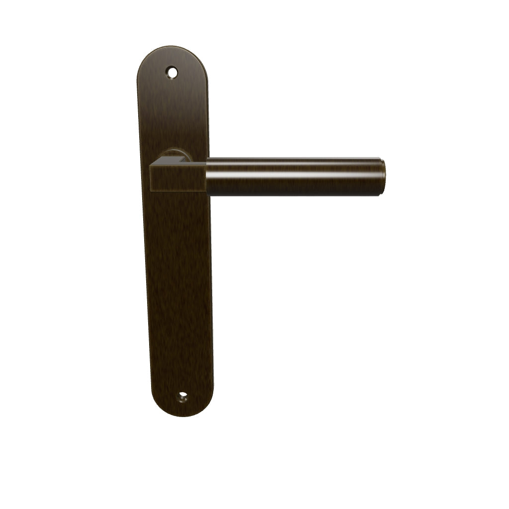 Berlin Lever Signature Brass Oval Backplate
