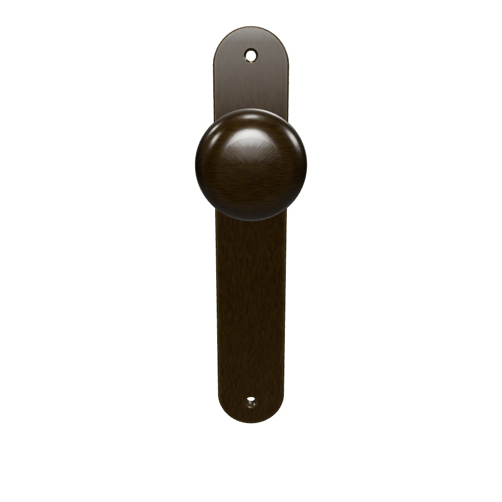 Cambridge Knob Oval Backplate Signature Brass