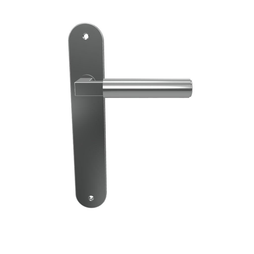 Berlin Lever Polished Chrome Oval Backplate