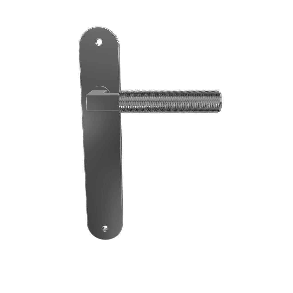 Brunswick Lever Polished Chrome Oval Backplate