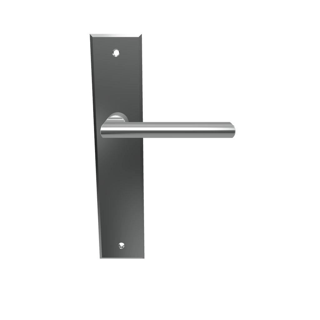 Baltimore Lever Polished Chrome Chamfered Backplate
