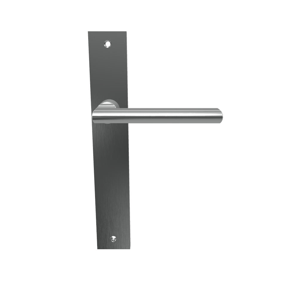 Baltimore Rect Lever Latch Set, Brushed Chrome