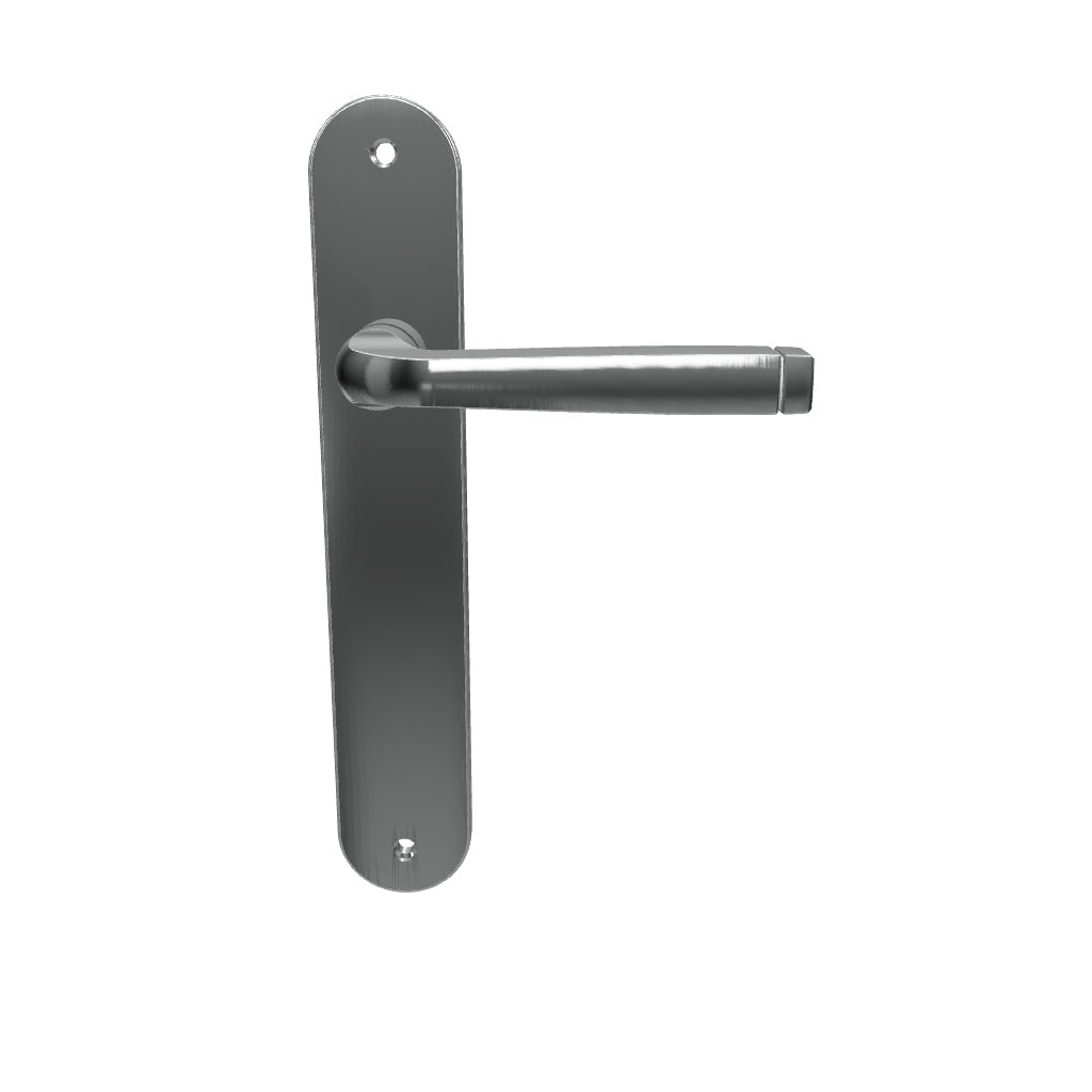 Annecy Lever Oval Backplate Brushed Chrome