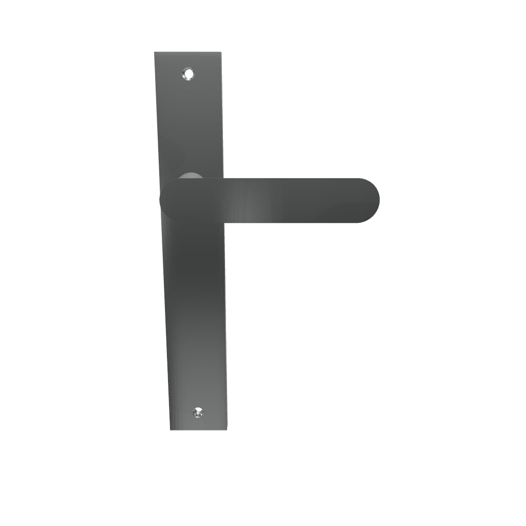 Bronte Lever Brushed Chrome Rectangular Backplate