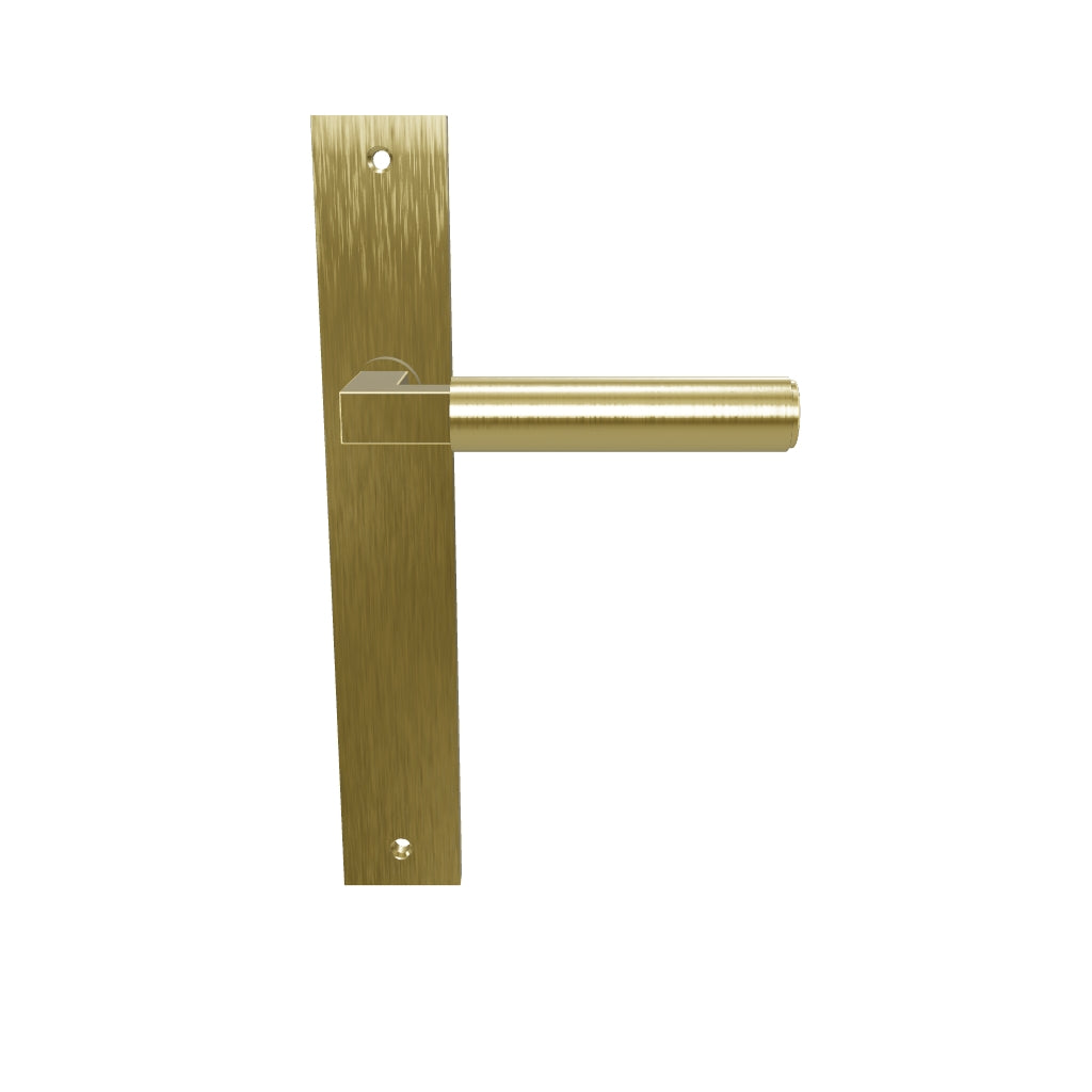 Berlin Lever Brushed Chrome Rectangular Backplate