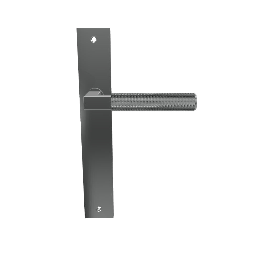 Brunswick Lever Brushed Chrome Rectangular Backplate