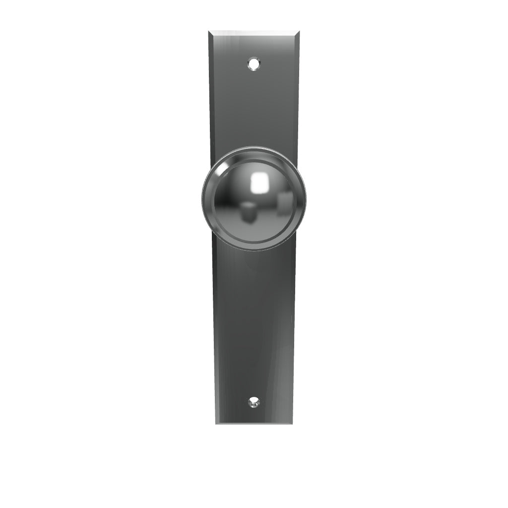 Paddington Knob Brushed Chrome Chamfered Backplate