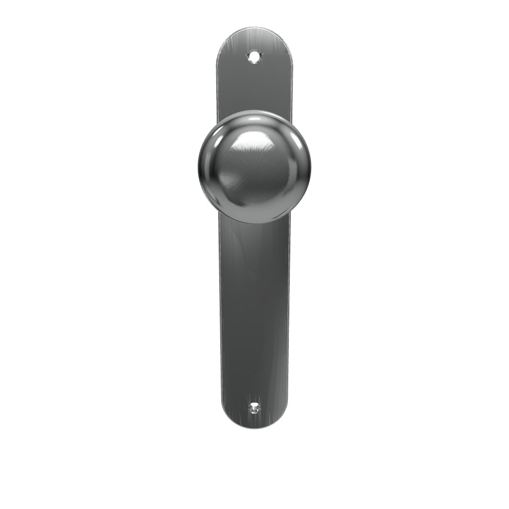 Cambridge Knob Oval Backplate Brushed Chrome