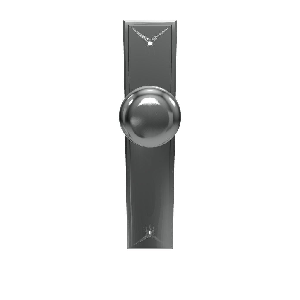 Cambridge Knob Stepped Backplate Brushed Chrome