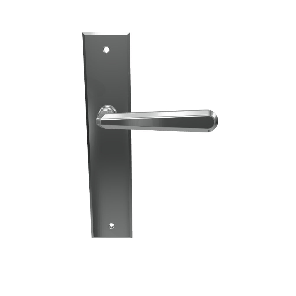 Copenhagen Lever Brushed Chrome Chamfered Backplate