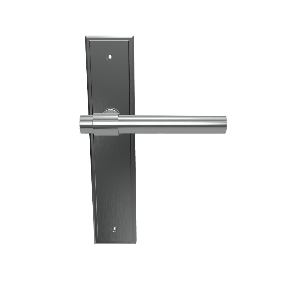 Helsinki Lever Stepped Backplate Brushed Chrome