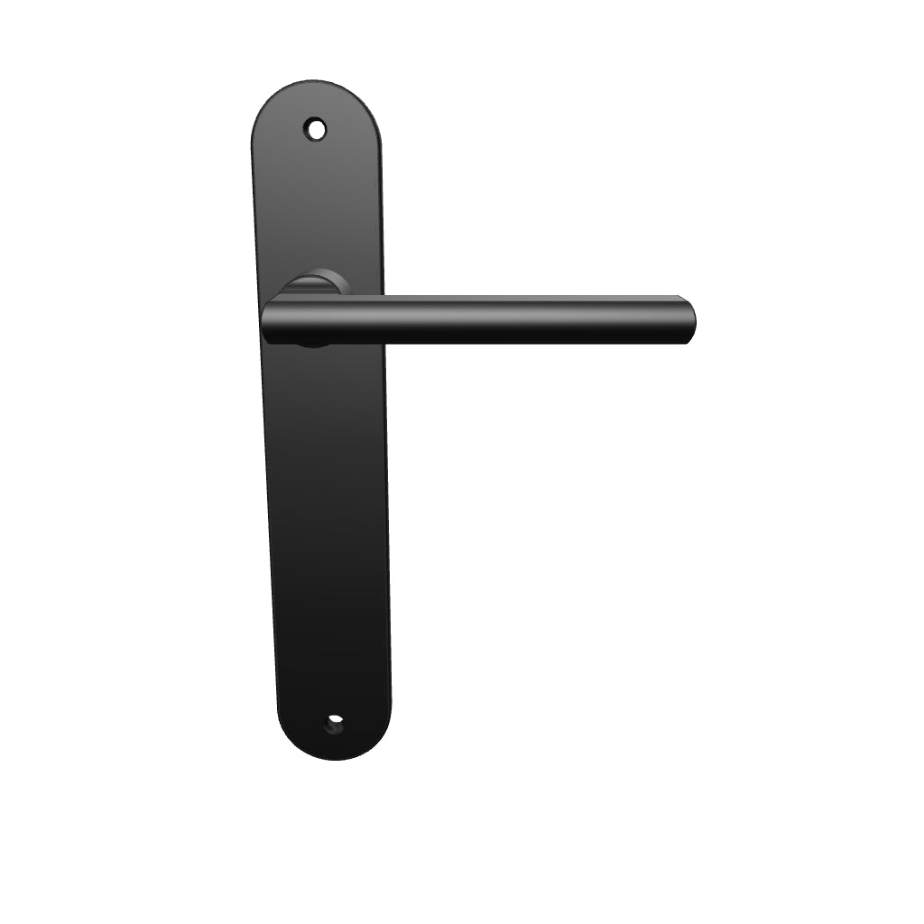 Baltimore Oval Lever Latch Set, Matte Black