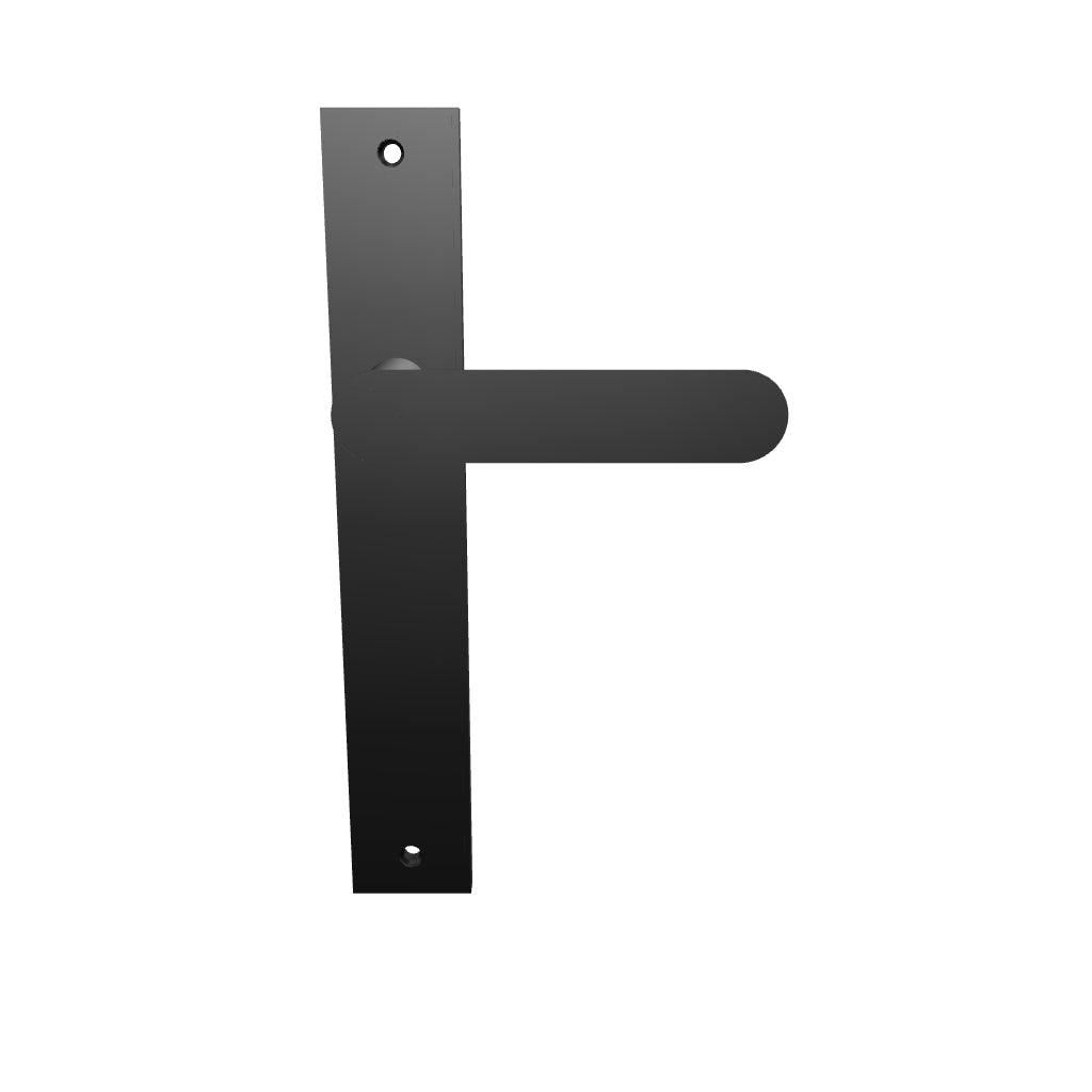 Bronte Lever Matt Black Rectangular Backplate