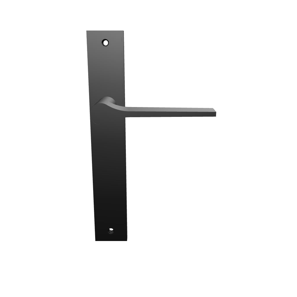 Como Lever Matt Black Rectangular Backplate