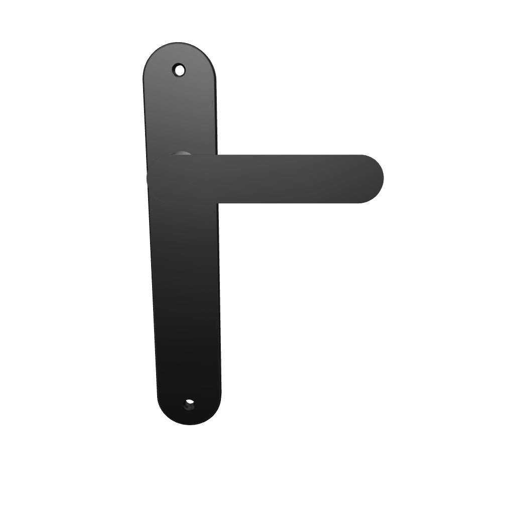 Bronte Lever Matt Black Oval Backplate