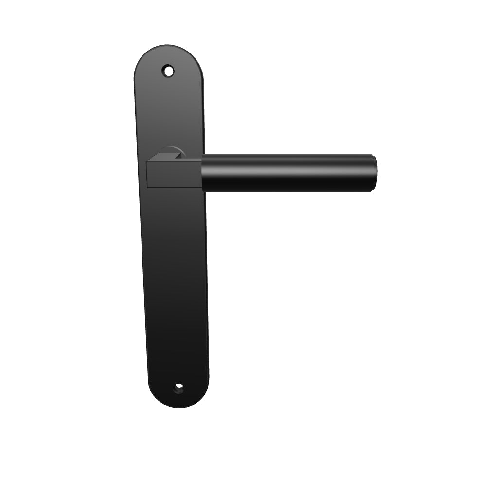 Berlin Lever Matt Black Oval Backplate