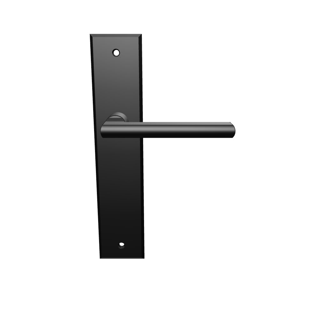 Baltimore Lever Matt Black Chamfered Backplate