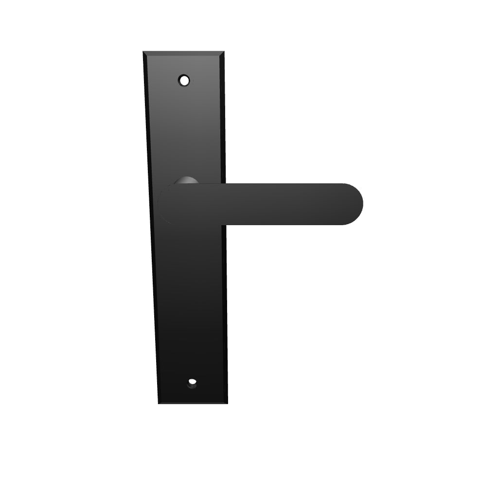Bronte Lever Matt Black Chamfered Backplate