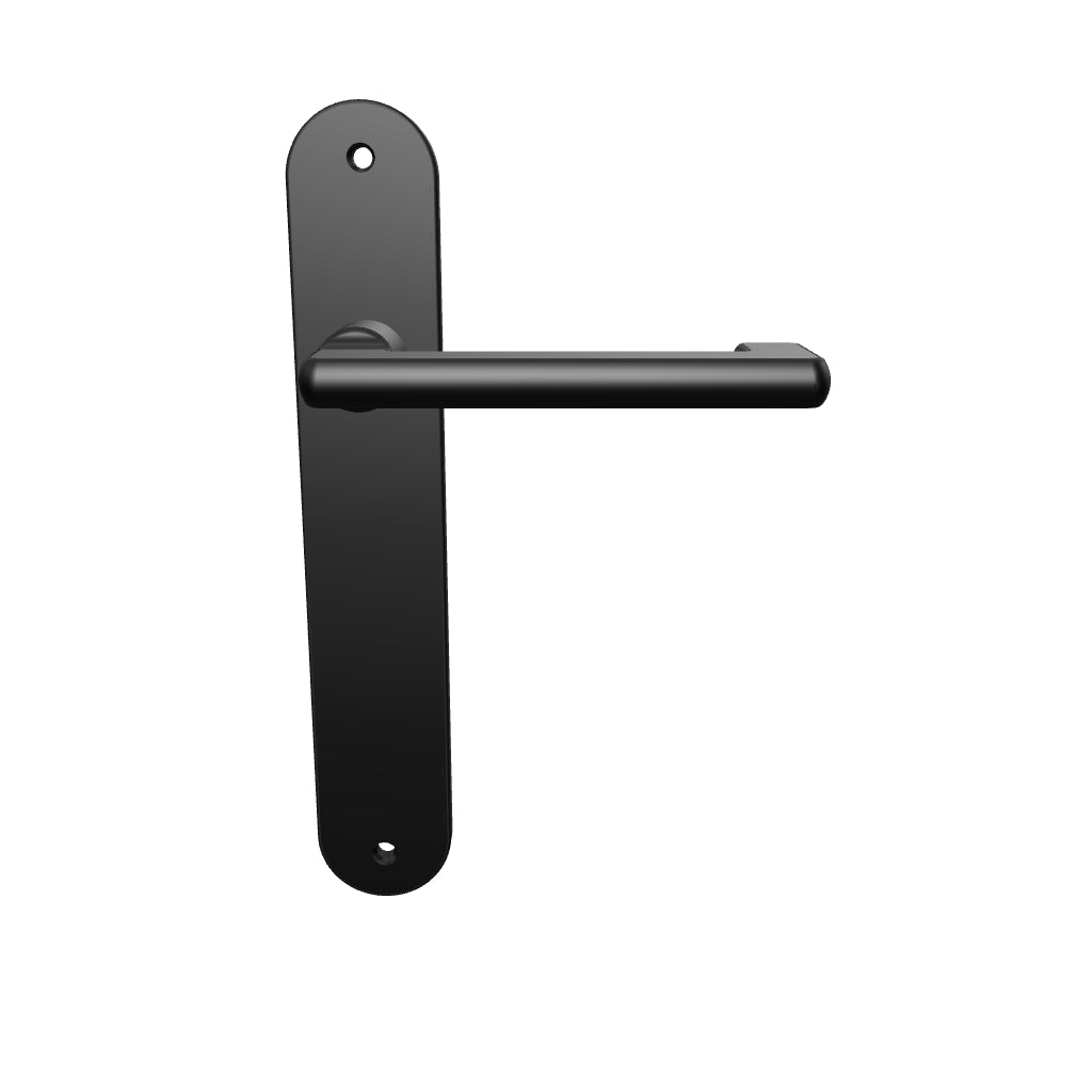 Baltimore Return Lever Oval Backplate Matt Black