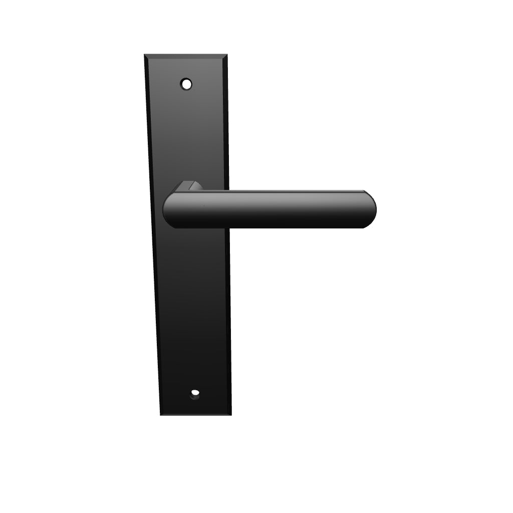 Osaka Lever Matt Black Chamfered Backplate