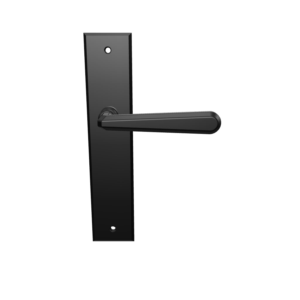 Copenhagen Lever Matt Black Chamfered Backplate